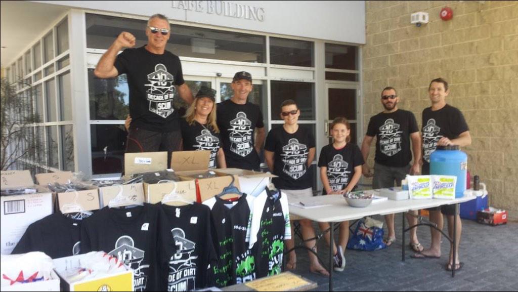 theaficionadi's tweet photo. Super stoked to produce these SCUM Decade of Dirt tees for the big South Coast event this weekend. Go hard guys! http://t.co/d2n78ZaNQc