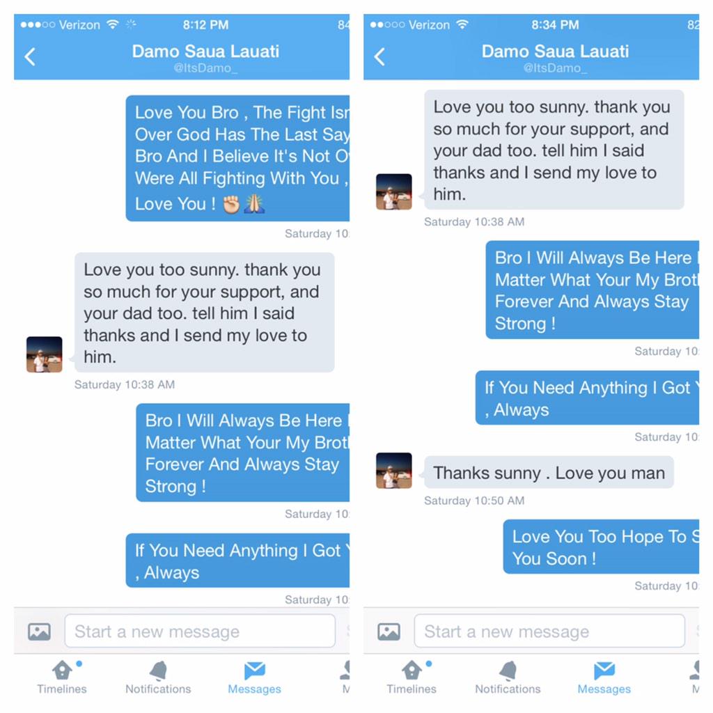 _SunnyAllDay's tweet photo. Last Conversation I Had With My Brother, I Miss Him!😔#ForDamo http://t.co/6OZVsnXh0y