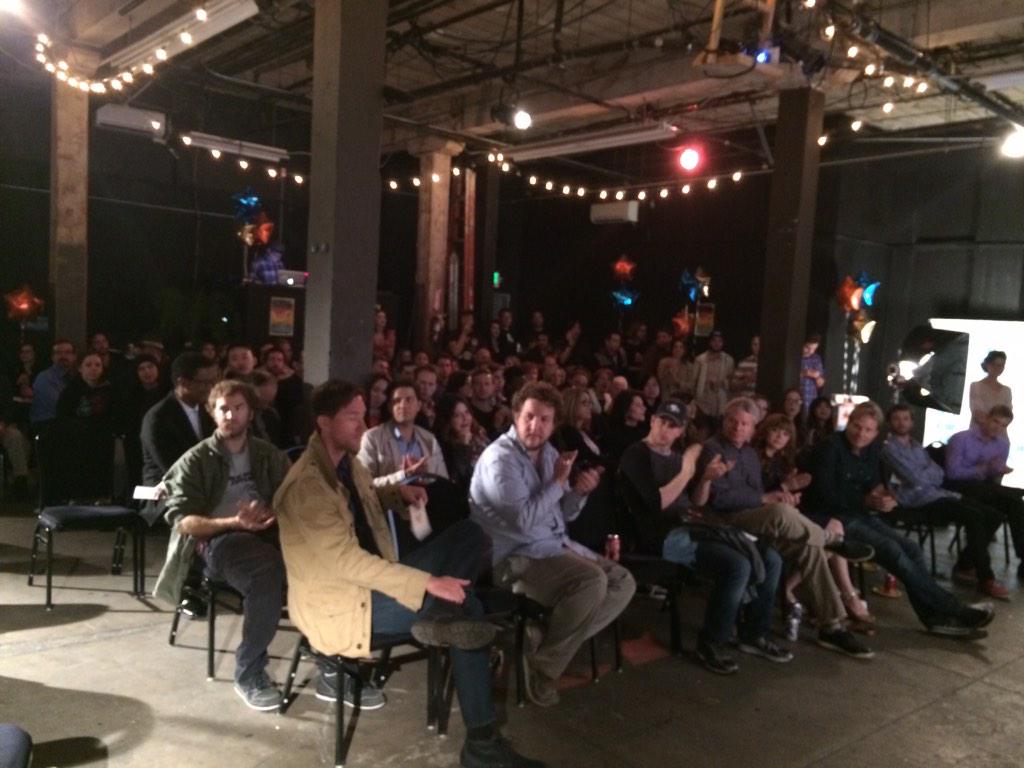 BebopFuzz's tweet photo. Picture of our full house! It was standing room only! “@jimfryela: Premier of #bebopfuzz http://t.co/lvUNWQslKF”