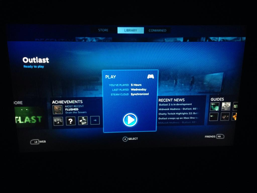 ConManEd's tweet image. I&apos;m the only one awake in the house. All the lights are off. Headphones are on. Outlast time! #BigPictureMode