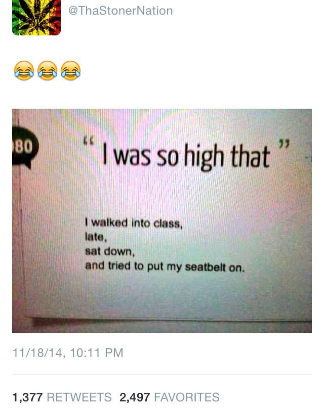 ChicksWhoBlaze's tweet photo. Go follow @ThaStonerNation for good vibes &amp; funny weed tweets! 🔥💨 http://t.co/Xr9gdaeEGl