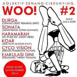 Acara bahaya nih woo!!!2 di kana musik bareng <a href="/durgabuas/">DURGA</a> <a href="/sonatagrind/">S.O.N.A.T.A</a> dan mentemen bandung yang engga kalah bahayanya