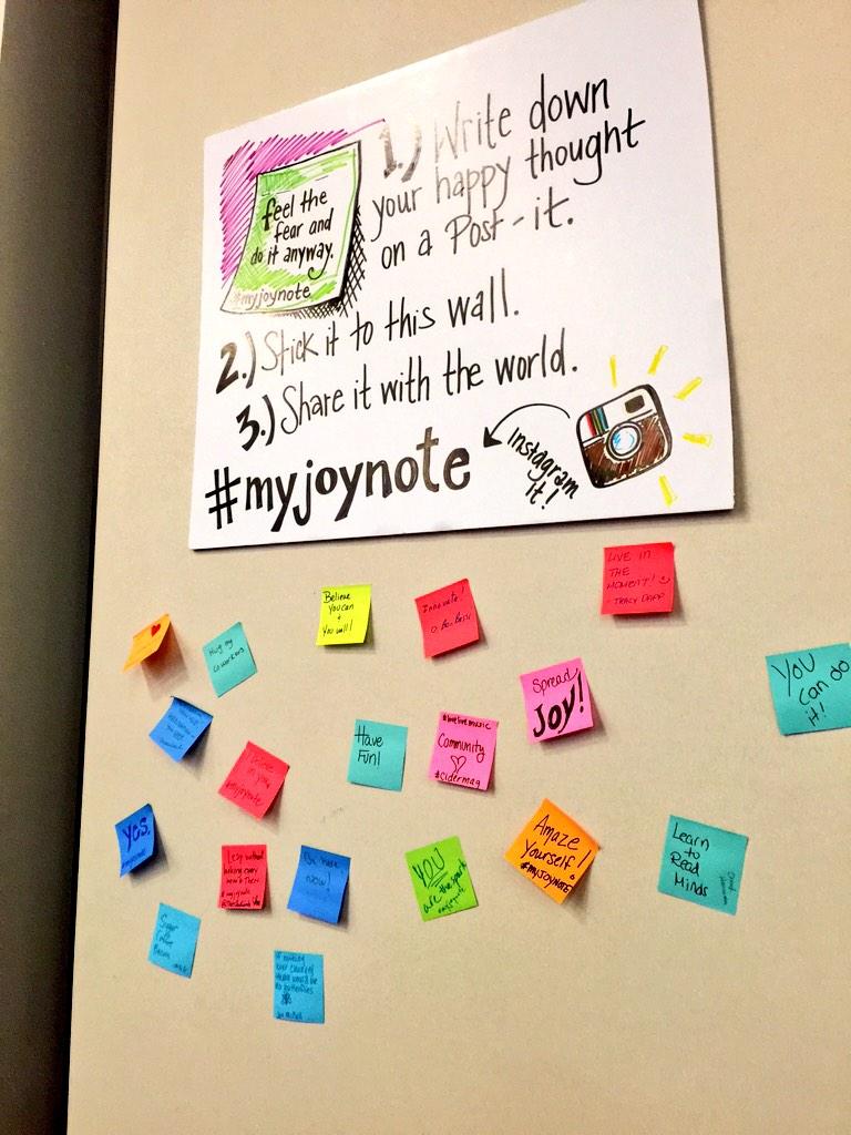 MyJoyNote's tweet image. So grateful to the peeps at last week's @AhaSummit who added #JOY to the wall! #MyJoyNote #AhaSummit