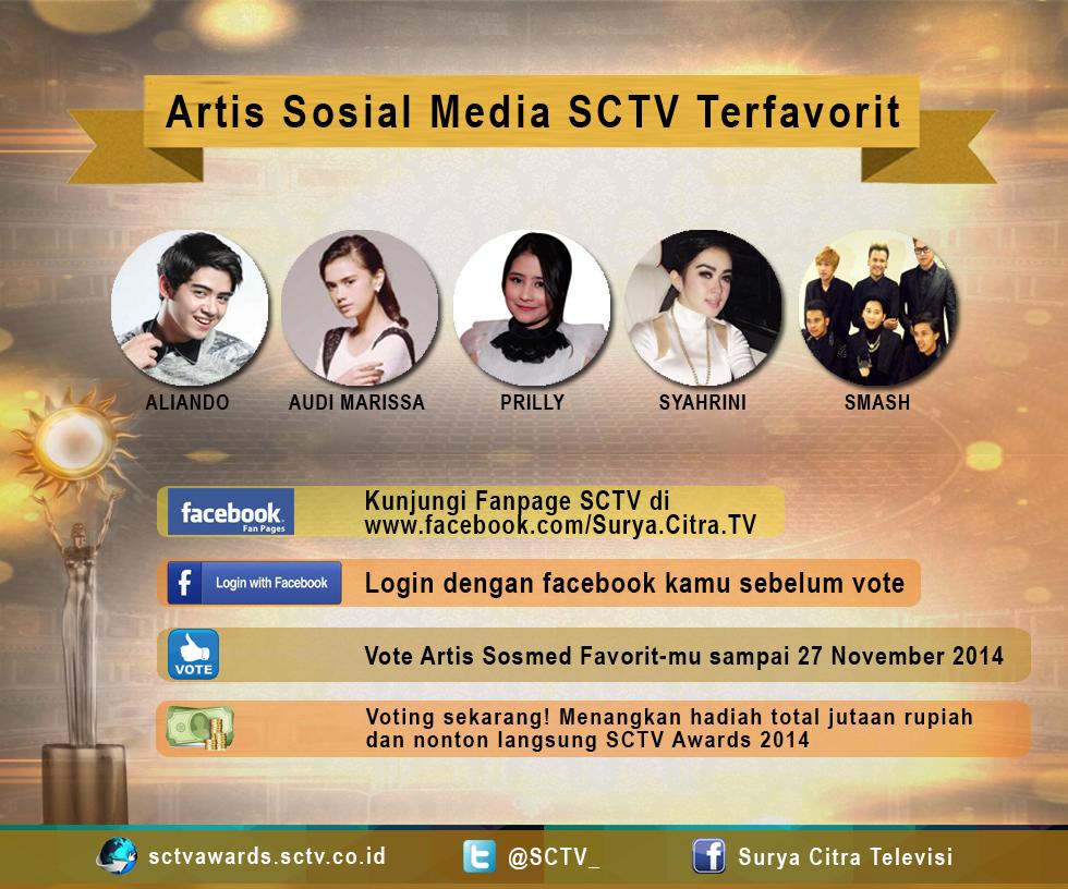 SCTV's tweet photo. Siapa “Artis Sosmed SCTV Tervaforit” ? 

VOTE NOW! di http://t.co/QSz5LmdA9u  

#SCTVAwards http://t.co/KmHAEM17Lq http://t.co/NBo3JOosWy