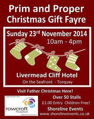 Shoreline_Event's tweet photo. Christmas gift fayre tomorrow at The Livermead Cliff Hotel! Raffle in aid of @RowcroftHospice look out for santa too! http://t.co/oxxfRPFz0I