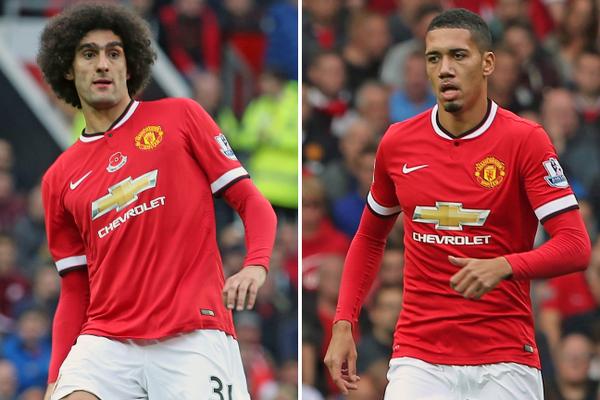 " Happy birthday Marouane Fellaini (27) & Chris Smalling (25) 