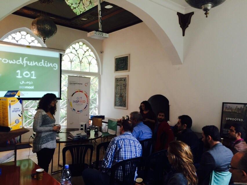 Crowdfunding101 #workshop by <a href="/Zoomaal/">Zoomaal</a>  in full action this morning! #GewLeb2014 #GetInspired