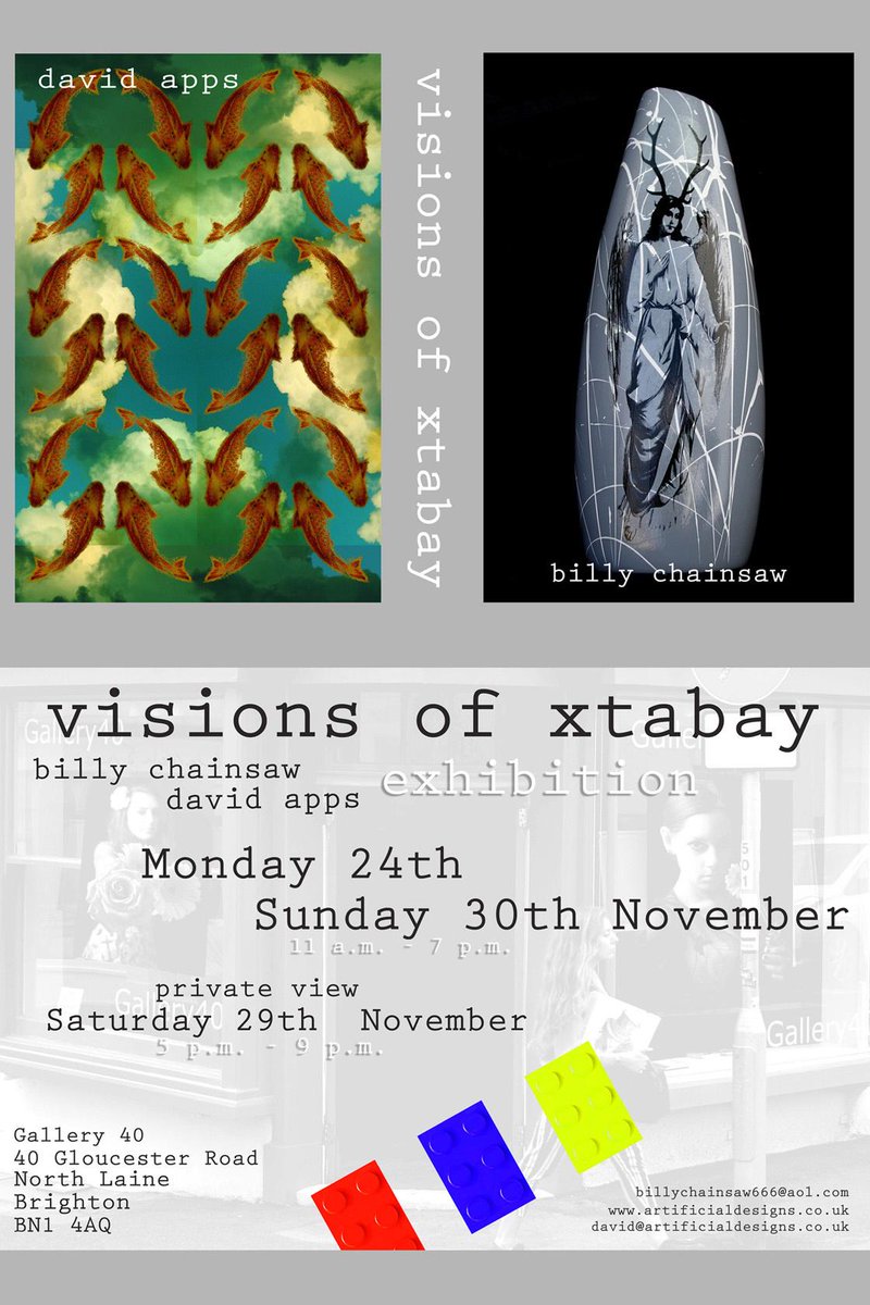 davidapps3's tweet photo. "Visions of Xtabay" david apps &amp; Billy Chainsaw Brighton exhibition - 24th to the 30th of November (see you there!) http://t.co/Qzkfh6QpLf