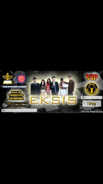 EKSIS (drama musikal SMA Karangturi) Sabtu,29nov'14 di aula SD Karangturi
Price lists :VVIP 100k,VIP 75k,Reg 50k