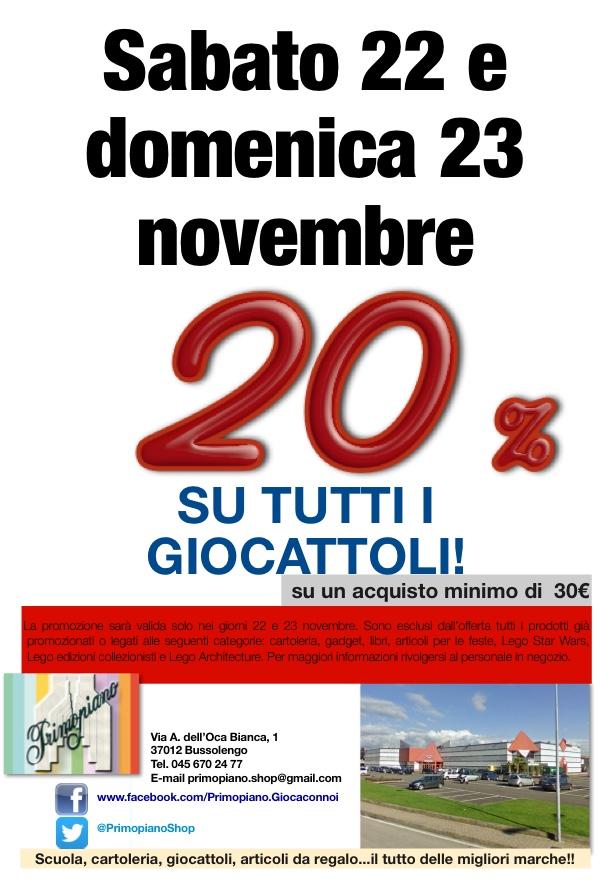 PrimopianoShop's tweet photo. Primopiano a #Bussolengo sabato 22 e domenica 23 #sconto20 su tutti i #giocattoli escluse #promozioni http://t.co/H4CIlRVxDh