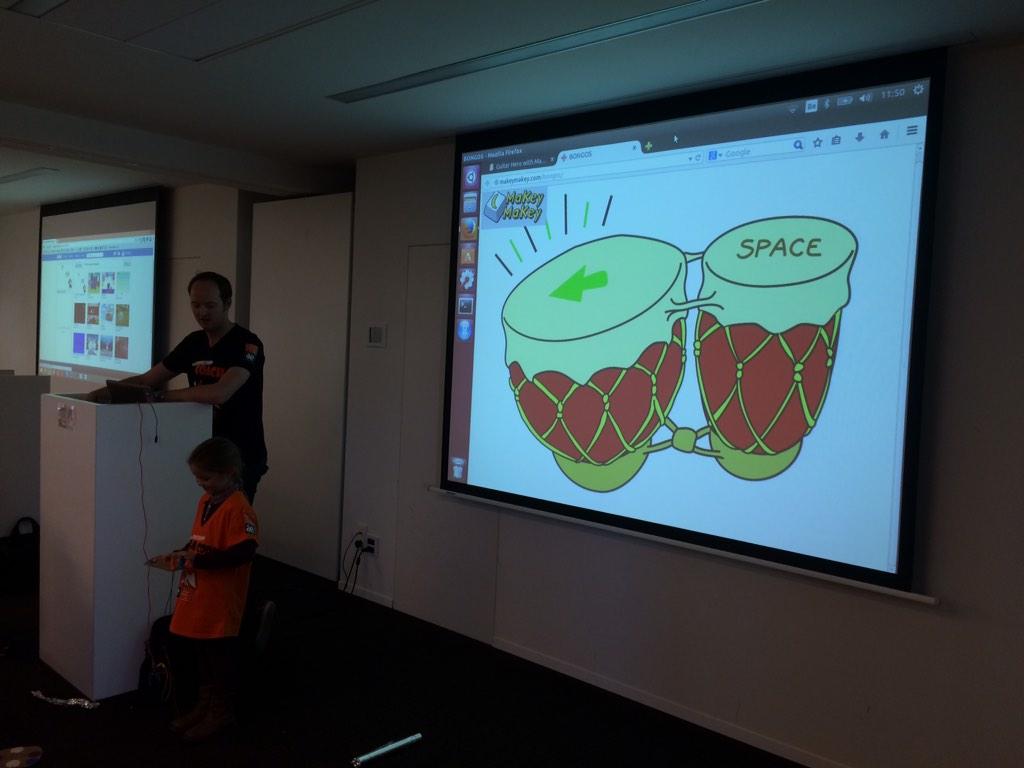 guelinckx's tweet image. #MakeyMakey show and tell at #AECodeCamp