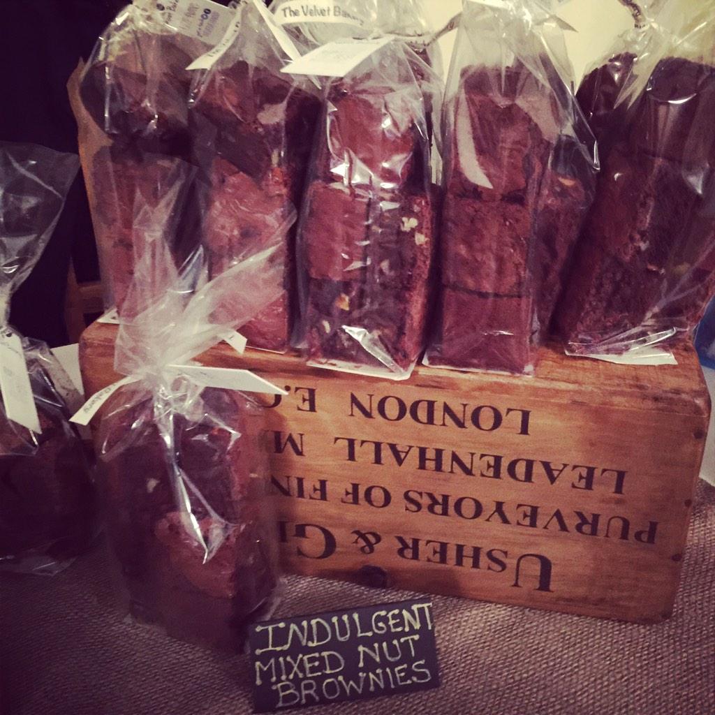 Our new mixed nut brownie. Great as a pudding or just naughty snack! Pick up a pack <a href="/newlynsfarm/">Newlyns Farmshop</a>