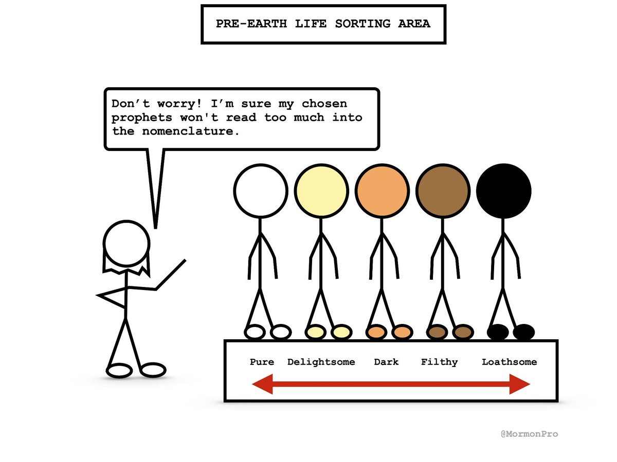 MormonPro's tweet image. Chill! Mormons are not racist! You’re thinking of our god, prophets, scriptures and doctrine.