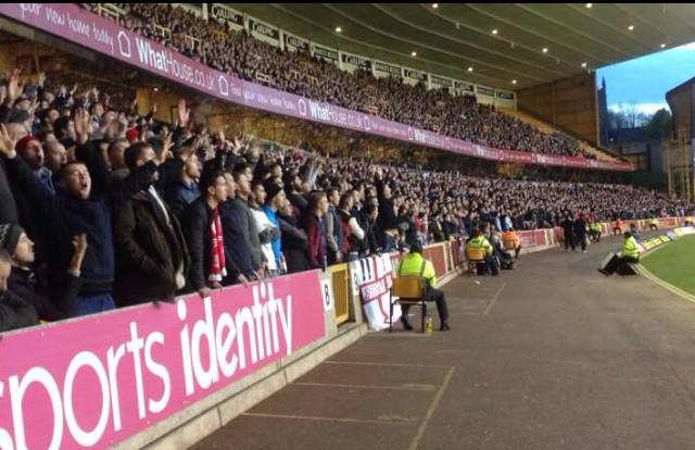 footyawayday's tweet photo. Approx 2,600 Forest fans at Wolves today 
#nffc http://t.co/xYkXTK1Yp4