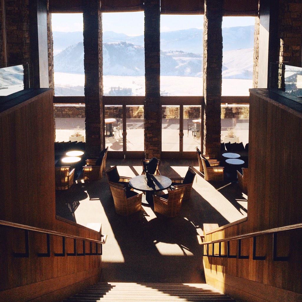erinapindar's tweet photo. My #Saturday morning plan: coffee with @EAhoneymoons, fireplace, and this view. #jacksonhole http://t.co/0RDDusaR3K http://t.co/QAJpndboPc