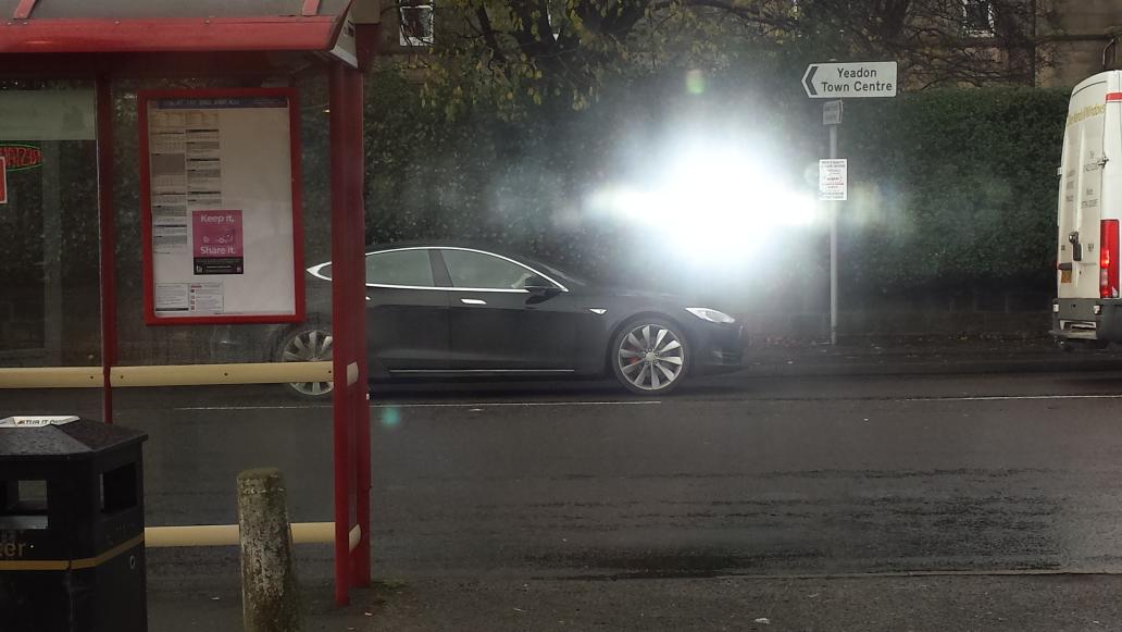 thomasnewby's tweet image. Just spotted this @Tesla_Europe #P85 near Horsforth in #Leeds. It's the first I've seen in the flesh outside London.