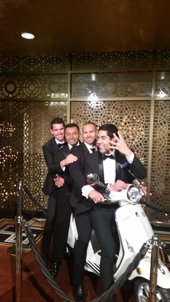 VespaAus's tweet photo. "These amaaaaazing amigos sitting on a @VespaAus for the @alannahmadeline #starry14 amazing boys! @Tai_Hara http://t.co/tey6nvhWEN"