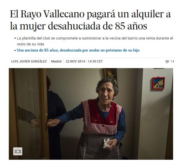 Multi_Apuesta's tweet photo. Un gesto brutal. Bravo Rayo. http://t.co/PQbXXEUep3