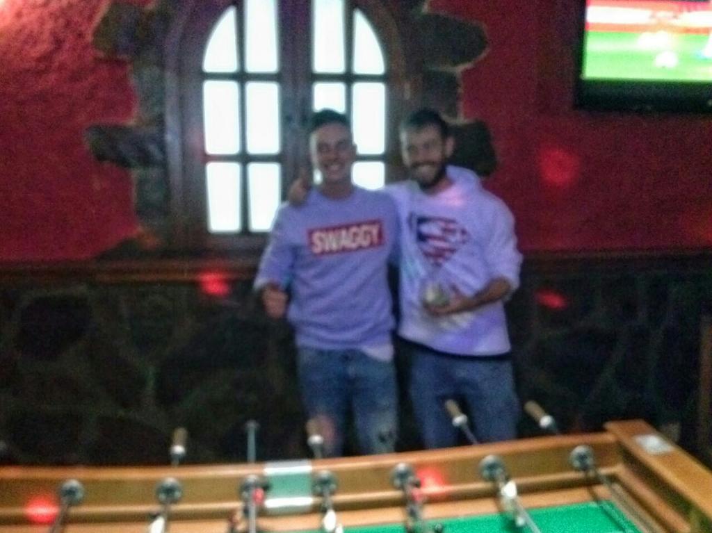 TAVERNENE's tweet photo. Ganadores del I Torneo Futbolín @TAVERNENE @LuisssseL @Yuste_14 Enhorabuena! http://t.co/0OR2at2HDG