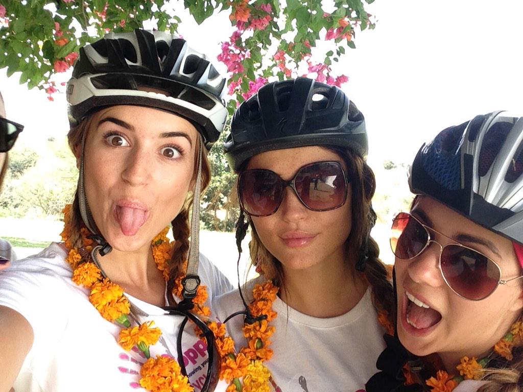 Page3's tweet image. To donate to this exhausted trio please visit thesun.co.uk/cyclechallenge #CycleChallenge #checkemtuesday