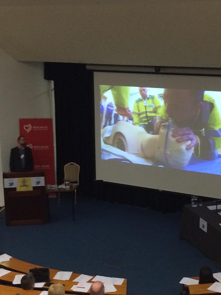 Irishheart_ie's tweet photo. Gearóid Oman Advanced Paramedic speaking now about optimising community first response #stopscd http://t.co/waIQAvk77I