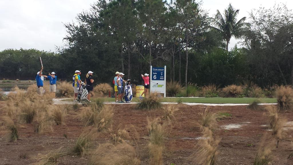 TifDiP's tweet photo. .@Stacy_Lewis leads @heeyounglpga & #Hedwall off 492 yd Par 5. Crosswind not helping. @TiburonNaples #RaceToCMEGlobe http://t.co/HkDpov8AD5