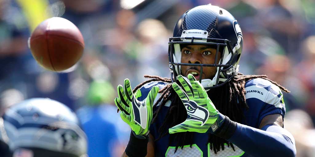 NFL's tweet image. Seahawks considering using Richard Sherman... At WR? at.nfl.com/xGndRsw