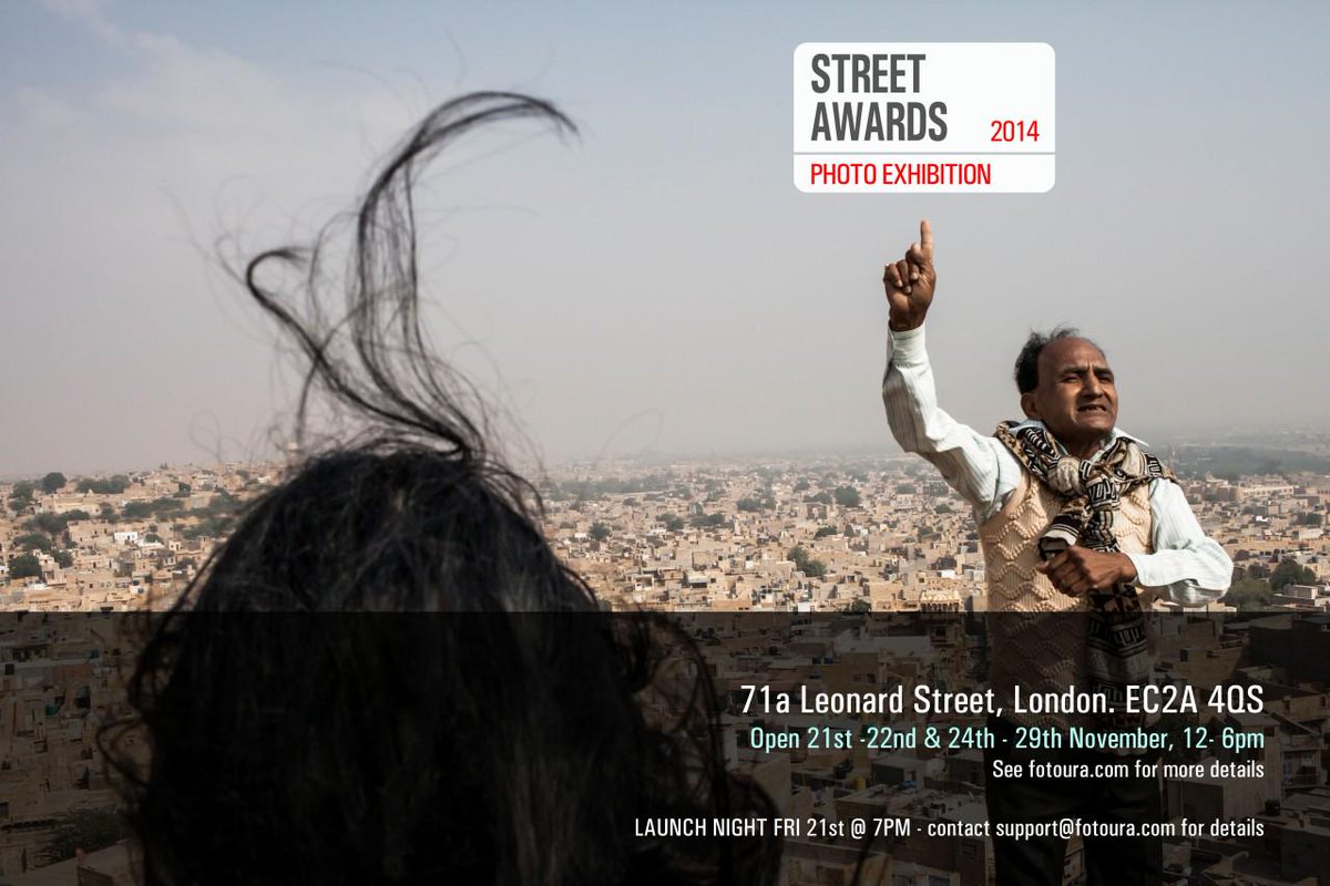 fotoura's tweet photo. The exhibition of the 2014 Street Awards is on till 29th of Nov at 71a Leonard street 12-6pm Mon-Sat. Don't miss it! http://t.co/FIg18Opk75