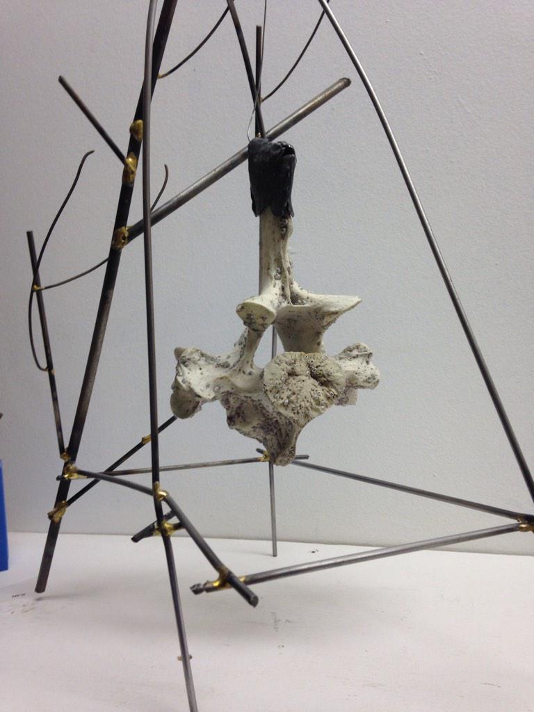 sugartoothco's tweet image. Sea lion vertebrae sculpture from Veronica Aimone @ Old Foundry Building. We are in LOVE. @CultureCrawl  #handmade