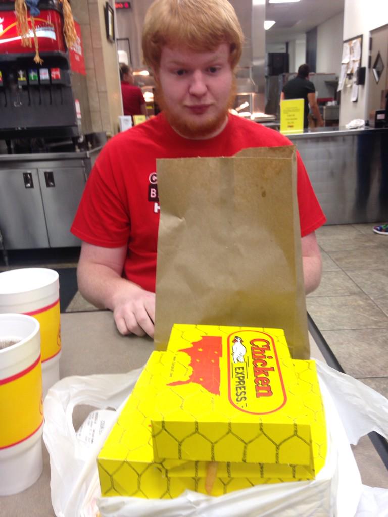 33LaGrange33's tweet photo. Here we go. Family meal about to be destroyed. #BecauseWereMen http://t.co/qL0vmHPu2Q