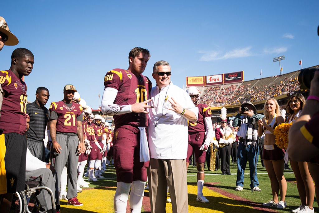 ASU's tweet image. Great job Taylor! You've made Sun Devil nation proud. #WSUvsASU