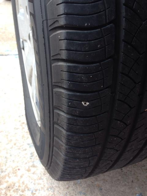 m_swope12's tweet photo. @GabeBock waiting to get this screw out of my tire, while my hubby is enjoying a nice weekend hunt #doingmanthings http://t.co/9k4lcFui0v