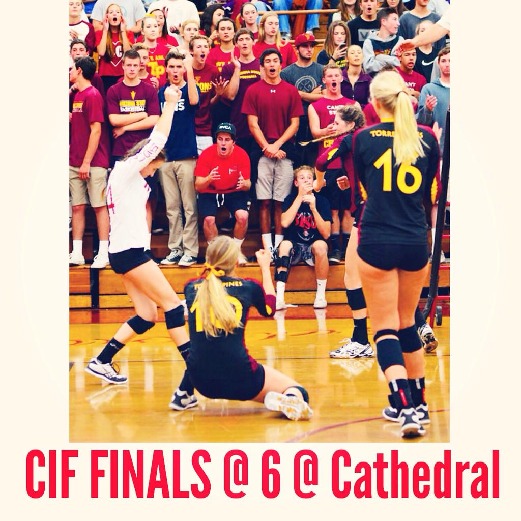 srennie1310's tweet photo. ‼️‼️CIF FINALS @6@CATHEDRAL vs CCA...Bring the chaos &amp; pack the stands falcons‼️‼️#letsgetthatship #TPVB💛❤️ @TPCHAOS http://t.co/wx0sg2eVhE