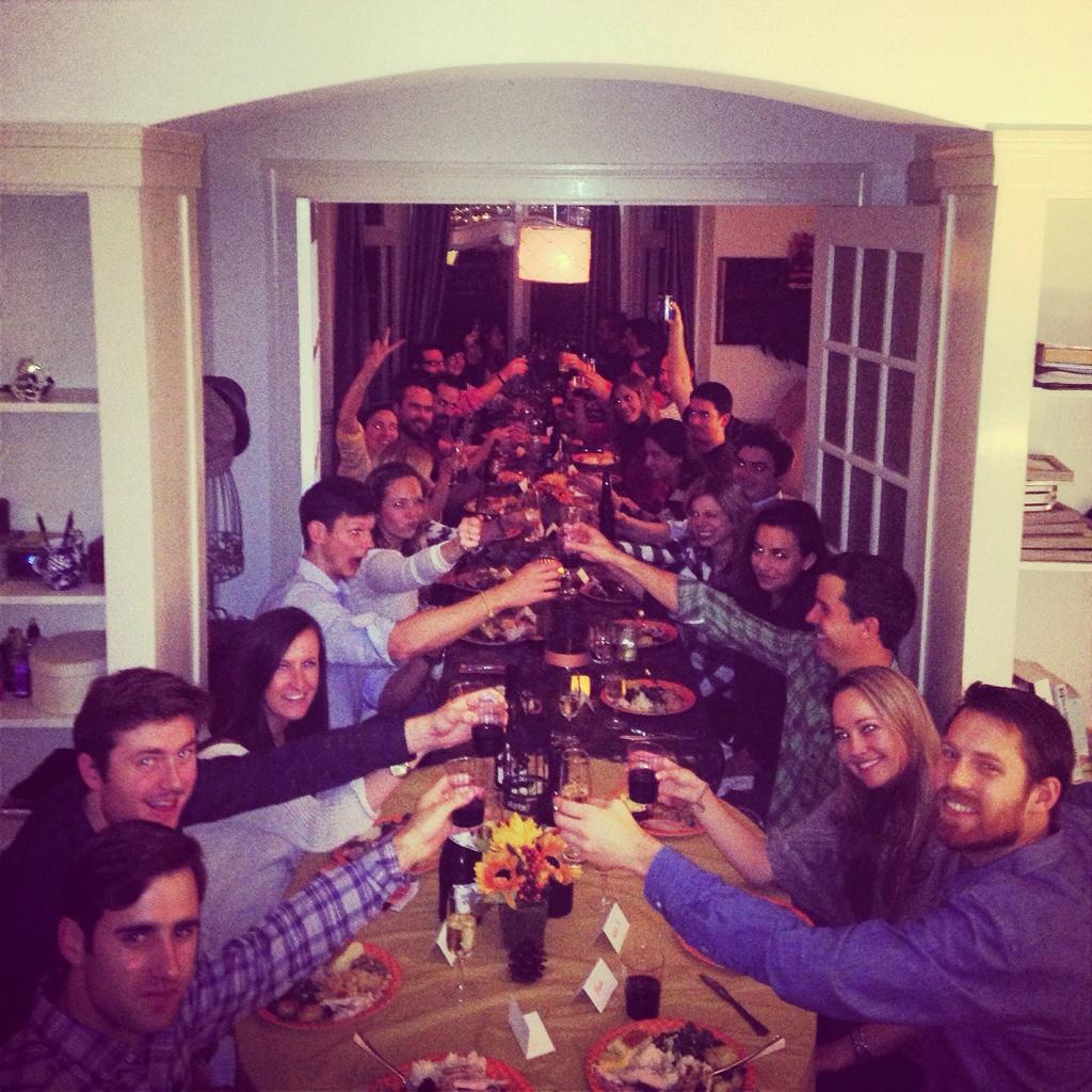 ODhere's tweet photo. “@kellyshalk: Cheers to wonderful friends! #FriendsFeast http://t.co/D8QiT6Htzp” awesome night. Thx @kellyshalk and @philmcmichael