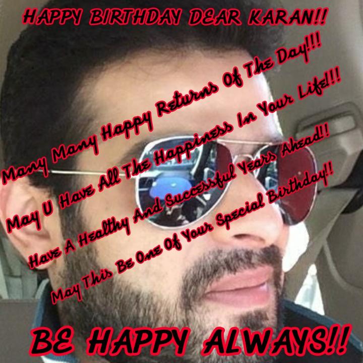 HAPPY BIRTHDAY KARAN PATEL!!!! This is one of my Favourite pic!!! 
