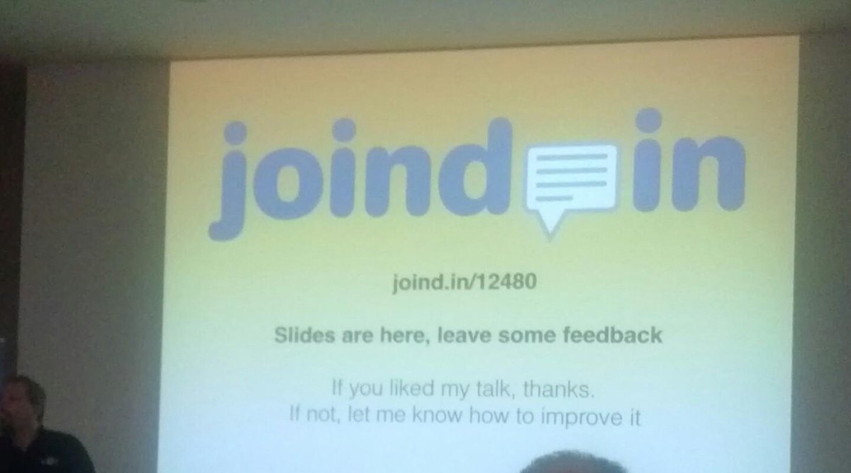 joindin's tweet photo. Are you a speaker? This is how to get feedback from your audience! RT: @MarkCptWater: “#phptday @PHPSrbija @joindin http://t.co/q39CUw5Q96”