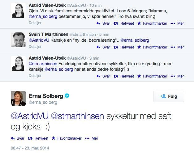 "Kan sosiale medier gjøre det lettere å komme i kontakt med politikere?" spør vi i utstillingen. Det kan se slik ut..