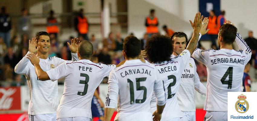 realmadriden's tweet photo. FT: Eibar 0 - 4 Real Madrid (James, 22’; Cristiano, 43', 84'; Benzema, 69) #EIBvsRealMadrid http://t.co/Ux0IJCvmFr