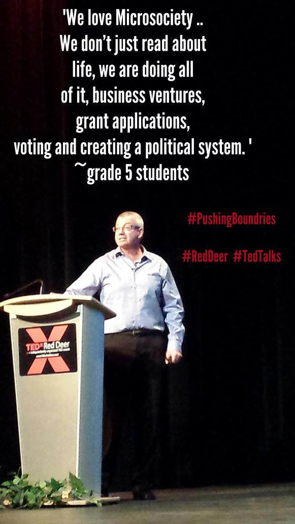 Allan Baile teaching about life through  mathematics, social studies, science... <a href="/TEDxRedDeer/">TEDxRedDeer</a> #PushingBoundries