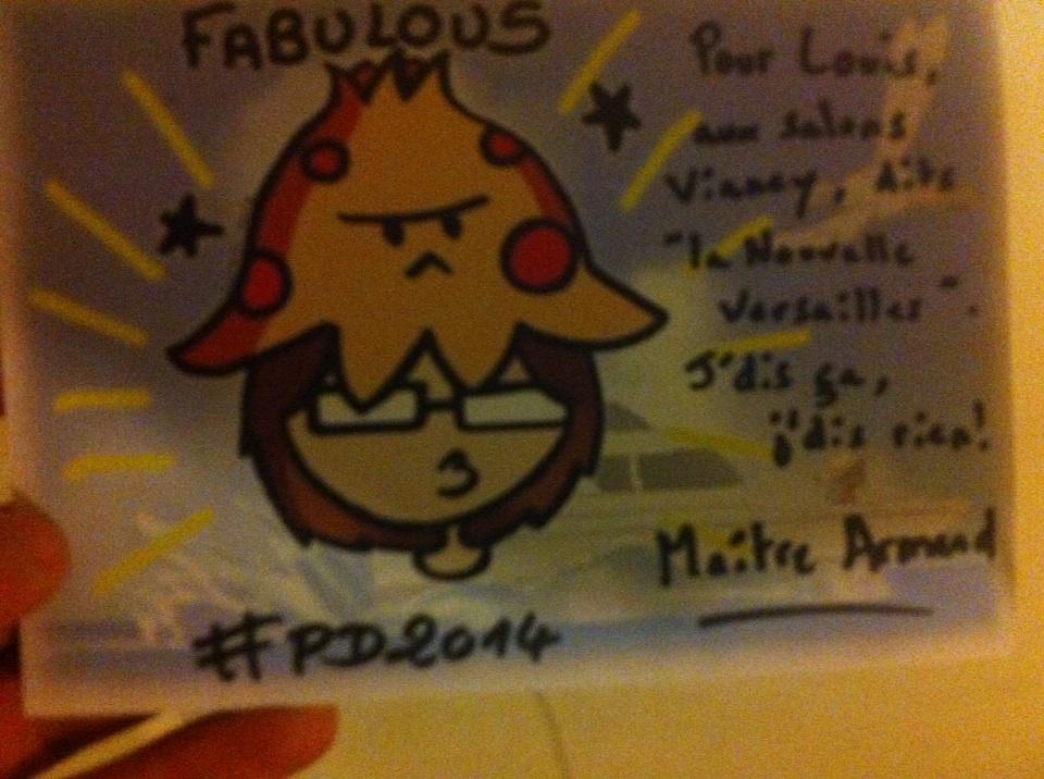 L_Xude's tweet photo. Merci à @MaitreArmand #PD2014 :) http://t.co/kTg9jbz2Lu