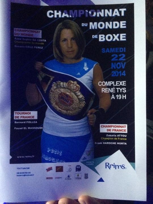 ArnaudRobinet's tweet image. Championnat du monde de boxe à René Tys #Reims avec Anne Sophie DA COSTA