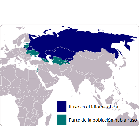 rusogratis's tweet photo. El ruso se habla en Rusia, Bielorrusia, Ucrania y otros países. En este mapa vemos su área de influencia http://t.co/LLGupQGopJ