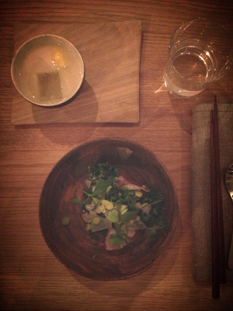 meljoyharvey's tweet image. First course down at new Parisian restaurant #dersou . 4 to go :) this restaurant pairs food with cocktails!