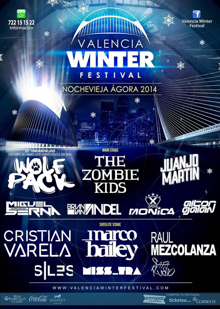 ValenciaWinter's tweet photo. CARTEL COMPLETO para 31 de diciembe !!
NOCHEVIEJA en la CIUDAD DE LAS ARTES Y LAS CIENCIAS !! Info: 722 151 522 http://t.co/UV7a9YEmiv
