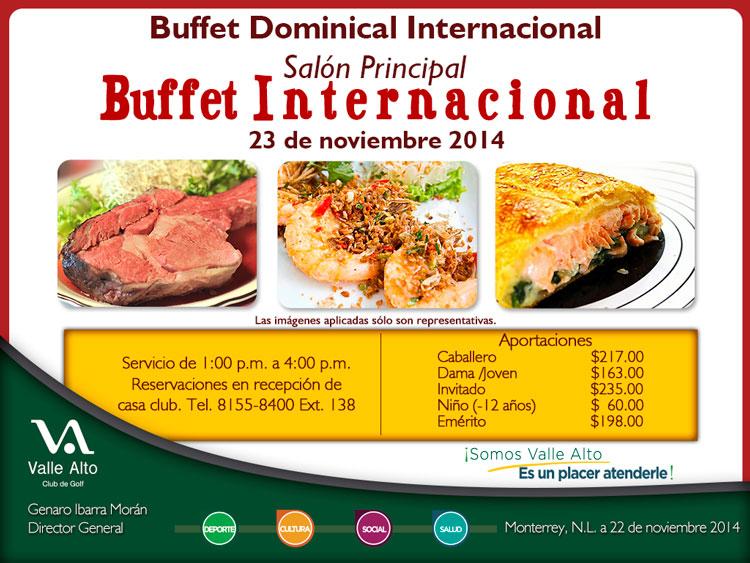 vallealtomx's tweet photo. Disfrute del Buffet Dominical Internacional el 23 de noviembre de 1 p.m. a 4 p.m. Reservaciones en casa club. http://t.co/9615ga4Vn4