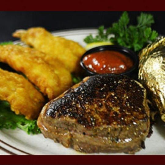thetimbermine's tweet photo. Bacon wrapped Tenderloin and Shrimp Double Strike! Come in and give it a try! For ultimate satisfaction! #Timbermine http://t.co/DYVLAVL2o2