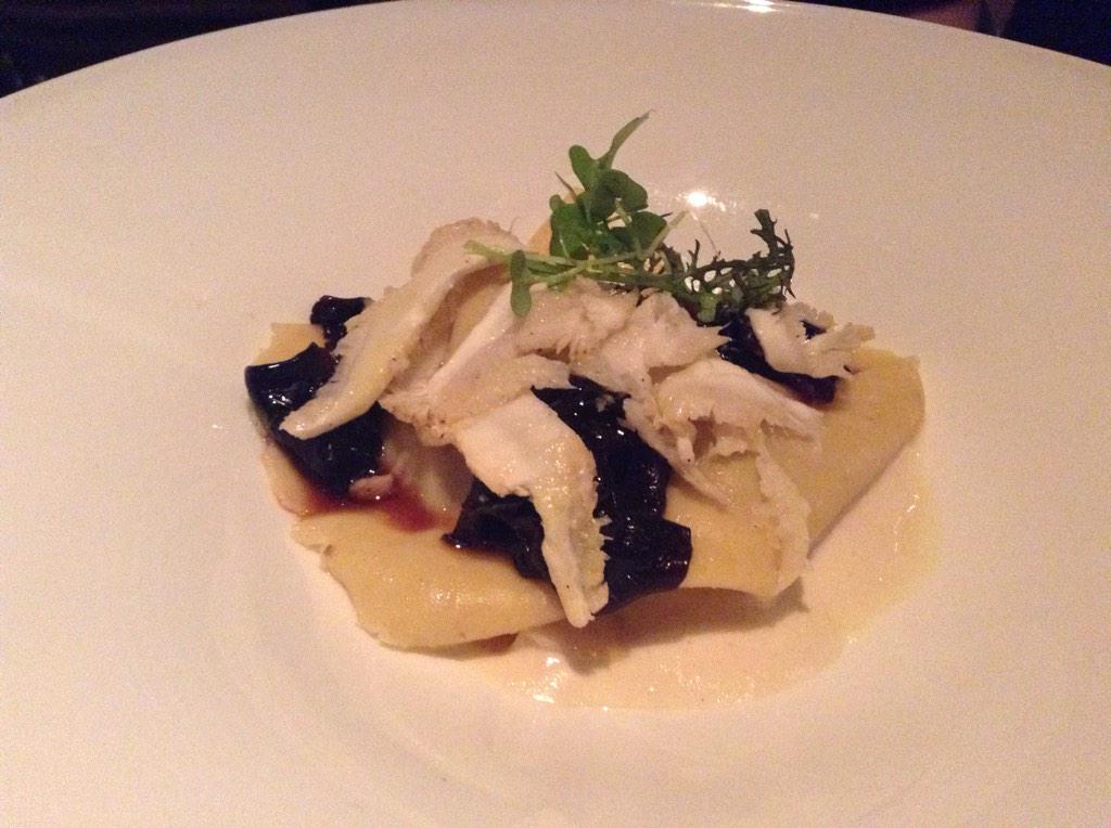 DianneDixon's tweet photo. Surprise of the night! Haggus stuffed pasta is delicious! @OliverBonacini #canoewild with @ce79 http://t.co/amP28kOKMp