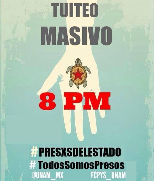 LaEscribesTu's tweet photo. Súmense a la campaña tuiteo masivo #TodxsSomosPresxs #YaMeCanse http://t.co/7c7IS4Lf6k