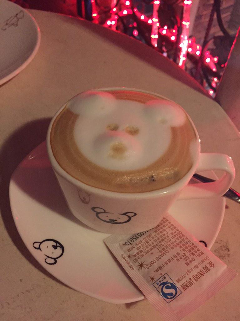 Minkyshopdotcom's tweet photo. Cute Teddy bear coffee 😊 http://t.co/0aSF3F0Efj
