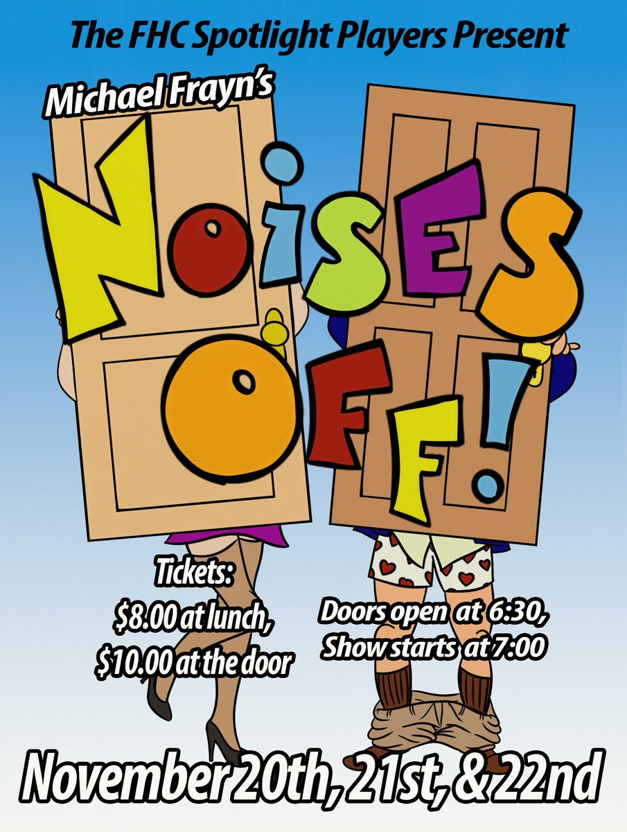 FHCtheatre's tweet photo. Tonight is your last chance to see "Noises Off!". If you haven't seen it yet, make sure you're there tonight! http://t.co/vFpS2wdJVh